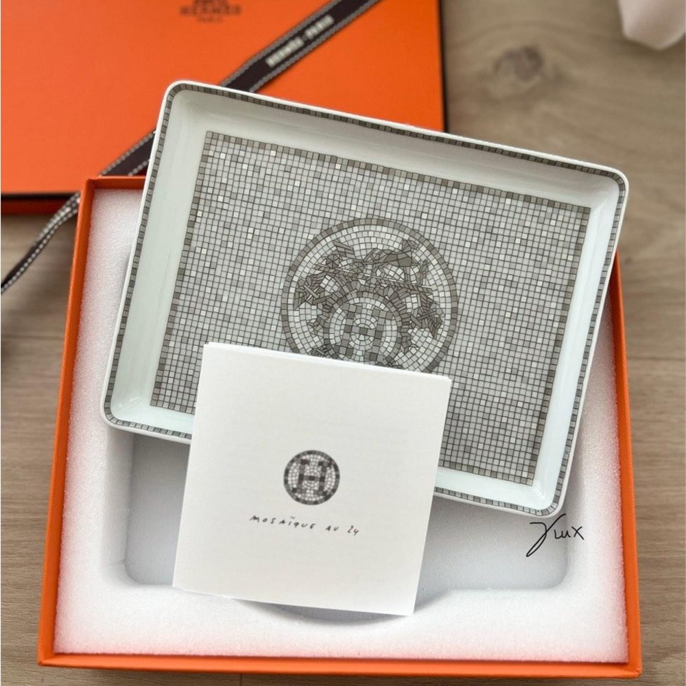 Hermes Mosaique au 24 platinum tray